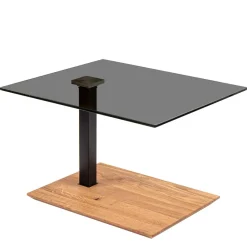 Best Wohnen 70x64x60 Rauchglas Anstelltisch höhenverstellbar - Mally