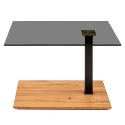 Best Wohnen 70x64x60 Rauchglas Anstelltisch höhenverstellbar - Mally
