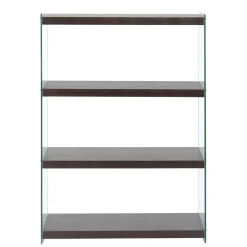 Clearance Wohnen 83x113x30 Regal in Walnussfarben MDF - Ucera