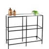 Best Wohnen 100x93x36 Regal mit drei - Glasablagen