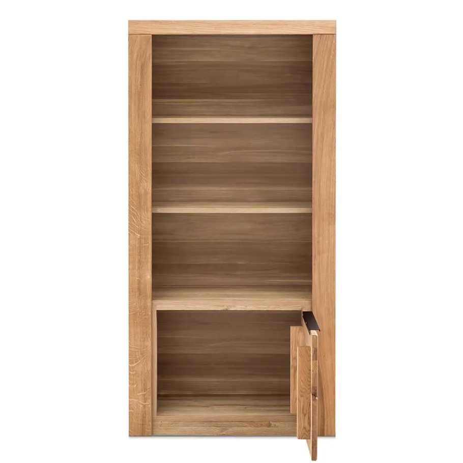 Hot Wohnen 70x141x40 Regal mit Türfach in Eiche - Nelenia