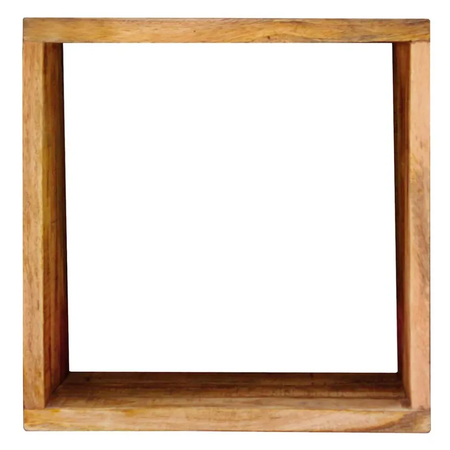 New Wohnen 44x44x33 Regalwürfel aus Akazie Massivholz - Lindos