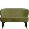 Best Wohnen 110x73x72 Retro Designsofa in Khaki Samt - Vaduzina