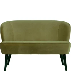 Best Wohnen 110x73x72 Retro Designsofa in Khaki Samt - Vaduzina