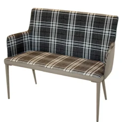 Wohnen 100x90x52 Retro Esszimmerbank in Kariert - Rave