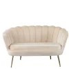 Best Wohnen 136x78x76 Retro Sofa im Muschel Design - Abboras