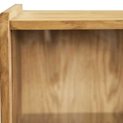 Wohnen 100x154x50 Retro Vitrinenschrank aus Wildeiche - Hardus