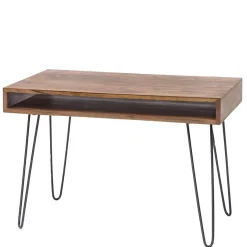 Clearance Wohnen 110x76x60 Retrodesign Schreibtisch aus Sheesham Holz - Seriacus