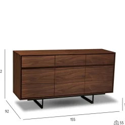 Best Wohnen 155x85x45 Retro-Sideboard mit Bügelgestell - Frenanda