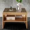 Discount Wohnen 66x43x66 Rustikaler Wohnzimmertisch aus Wildeiche massiv - Artella