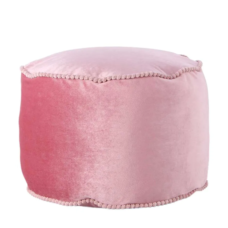 Hot Wohnen 47x32x47 Samt Hocker Pouf in Rosa - Strada