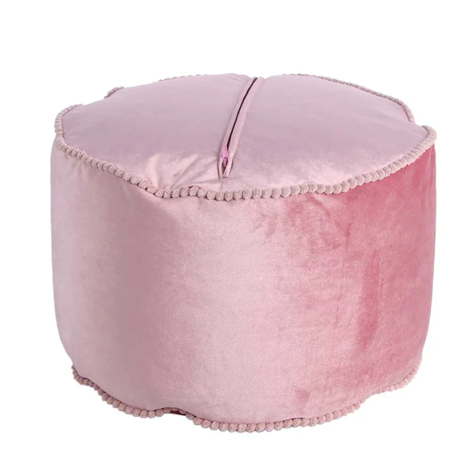 Hot Wohnen 47x32x47 Samt Hocker Pouf in Rosa - Strada