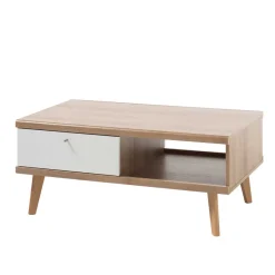 Best Wohnen 107x46x67 Scandi Couchtisch mit Stauraum - Cablos