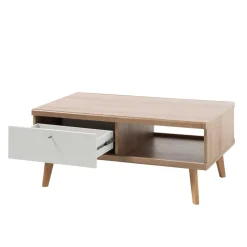 Best Wohnen 107x46x67 Scandi Couchtisch mit Stauraum - Cablos