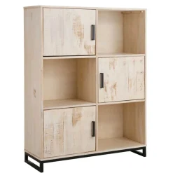 Discount Wohnen 110x140x39 Schrank mit 3 Türen & 3 Fächern - Pseino