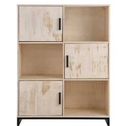 Discount Wohnen 110x140x39 Schrank mit 3 Türen & 3 Fächern - Pseino