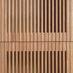 Outlet Wohnen 85x170x43 Schrank mit drei Lamellen Türen - Azuro