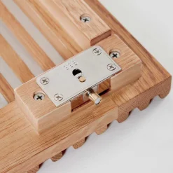 Outlet Wohnen 85x170x43 Schrank mit drei Lamellen Türen - Azuro