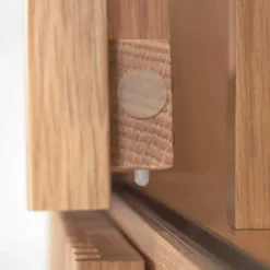 Outlet Wohnen 85x170x43 Schrank mit drei Lamellen Türen - Azuro