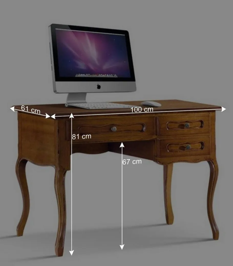 Best Wohnen 100x81x61 Schreibtisch im Italienischen Stil - Motiz