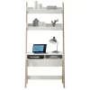 Sale Wohnen 85x182x48 Schreibtisch im Regal in Weiß - Igliov