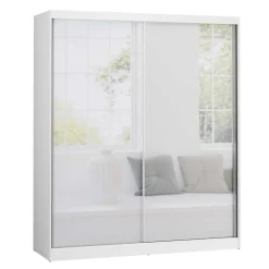 Sale Wohnen 180x216x59 Schwebetürenschrank mit zwei Spiegeltüren - Jaines