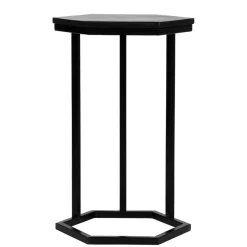Sale Wohnen 40x62x40 Sechseck Beistelltisch in Schwarz - Palium