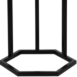 Sale Wohnen 40x62x40 Sechseck Beistelltisch in Schwarz - Palium