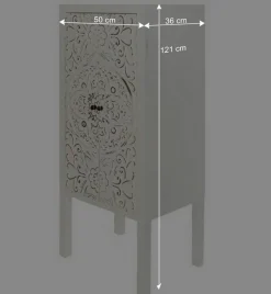 Sale Wohnen 50x121x36 Shabby Chic Schrank mit Ornament Muster - Acacio