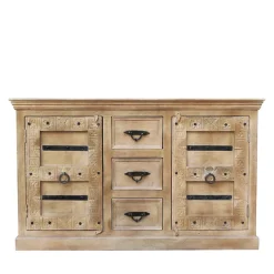 Hot Wohnen 150x90x45 Shabby Chic Sideboard in Grey Wash - Abid