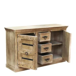 Hot Wohnen 150x90x45 Shabby Chic Sideboard in Grey Wash - Abid