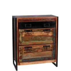 Sale Wohnen 80x96x40 Shabby Schuhschrank mehrfarbig - Ensley