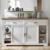 Hot Wohnen 171x102x48 Sideboard in Weiß & Eiche - Sinolita