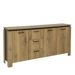 Clearance Wohnen 180x86x38 Sideboard in Zinneiche Optik - Traudarian