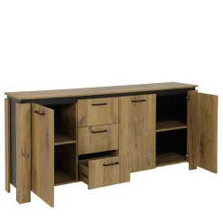 Clearance Wohnen 180x86x38 Sideboard in Zinneiche Optik - Traudarian