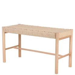 Sale Wohnen 80x45x35 Sitzbank aus Kordel Geflecht - Vanadrino