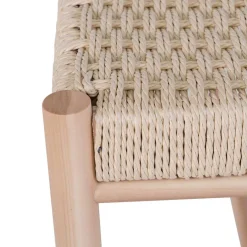 Sale Wohnen 80x45x35 Sitzbank aus Kordel Geflecht - Vanadrino