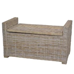 Hot Wohnen 90x51x45 Sitztruhe aus Rattan Geflecht - Oleda