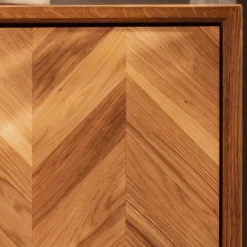 Wohnen 97x125x45 Skandi Highboard aus Wildeiche - Kerfa