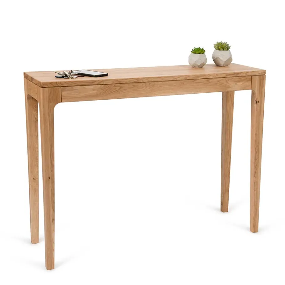 Outlet Wohnen 100x80x30 Skandi Konsoltisch aus Massivholz - Tenerife