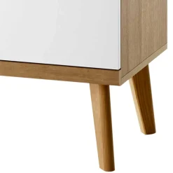 Outlet Wohnen 54x50x40 Skandi Nachtkommode mit Klappe - Cablos