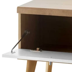 Outlet Wohnen 54x50x40 Skandi Nachtkommode mit Klappe - Cablos