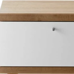 Outlet Wohnen 54x50x40 Skandi Nachtkommode mit Klappe - Cablos