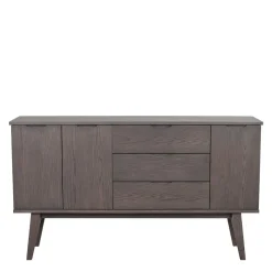 Clearance Wohnen 150x85x40 Skandi Sideboard in Eiche Dunkelbraun - Lomarios