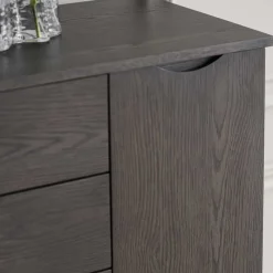 Clearance Wohnen 150x85x40 Skandi Sideboard in Eiche Dunkelbraun - Lomarios