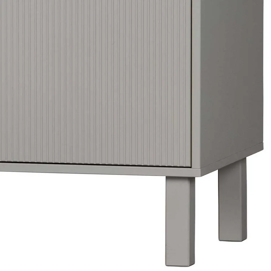 New Wohnen 160x78x46 Skandi Sideboard 4-türig in Grau - Huvina