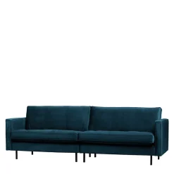 Best Wohnen 275x83x88 Sofa mit blauem Bezug aus Samt - Cumagon