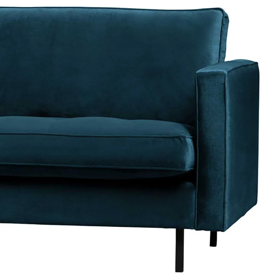 Best Wohnen 275x83x88 Sofa mit blauem Bezug aus Samt - Cumagon