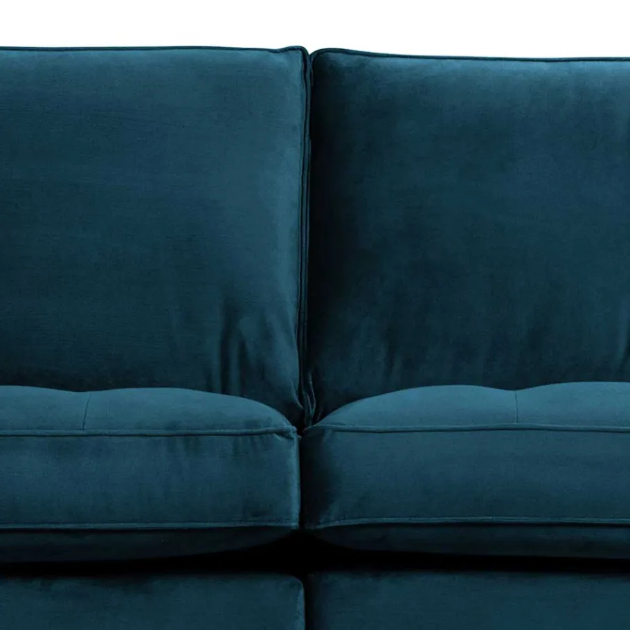 Best Wohnen 275x83x88 Sofa mit blauem Bezug aus Samt - Cumagon