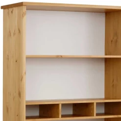 Discount Wohnen 102x188x39 Standregal in Weiß & Honig - Enjes